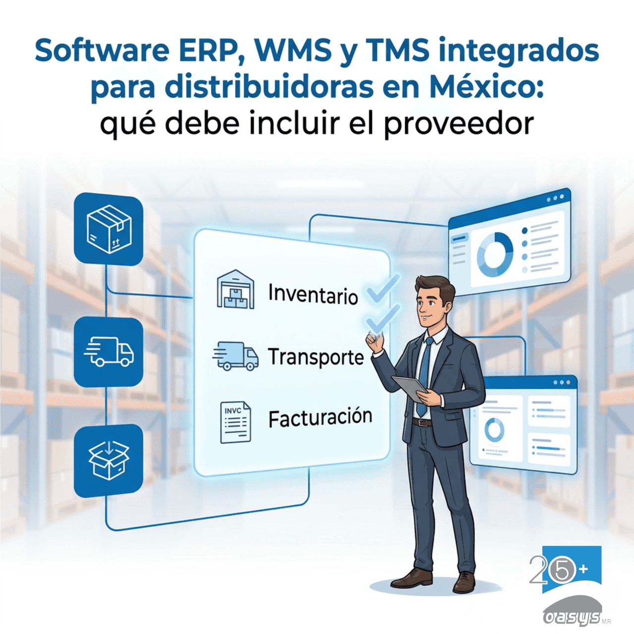 Software ERP, WMS y TMS integrados para distribuidoras en México: qué debe incluir el proveedor
