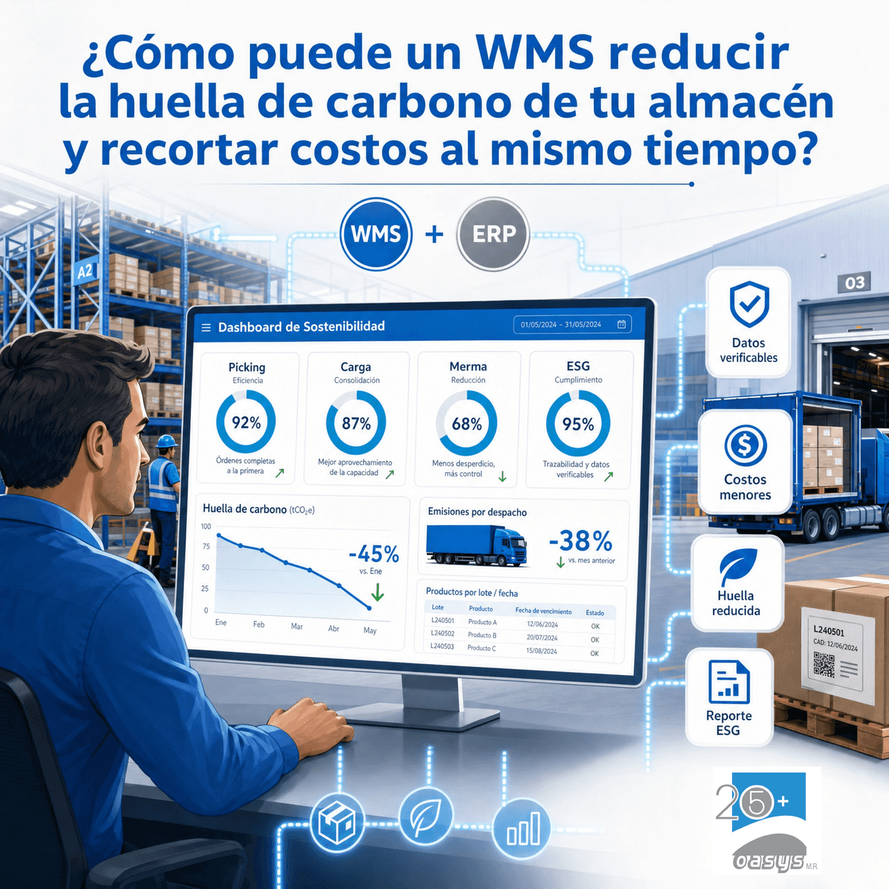 ¿Cómo puede un WMS reducir la huella de carbono de tu almacén y recortar costos al mismo tiempo?