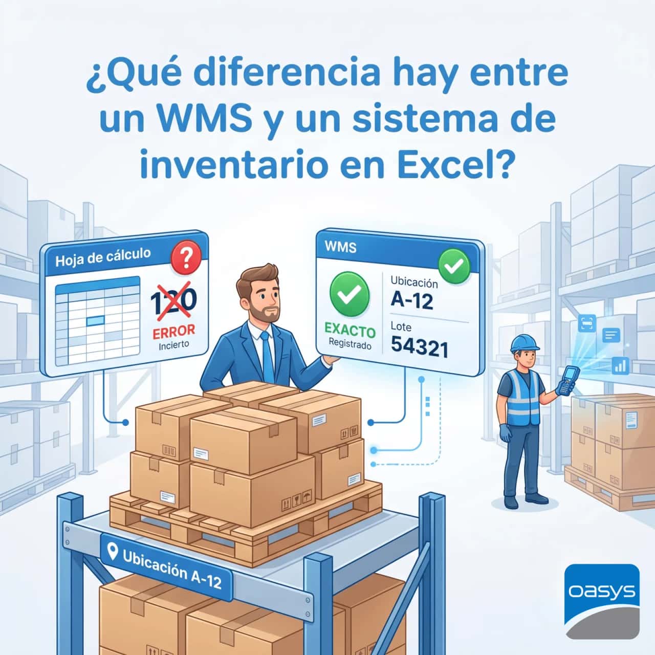 ¿Qué diferencia hay entre un WMS y un sistema de inventario en Excel?