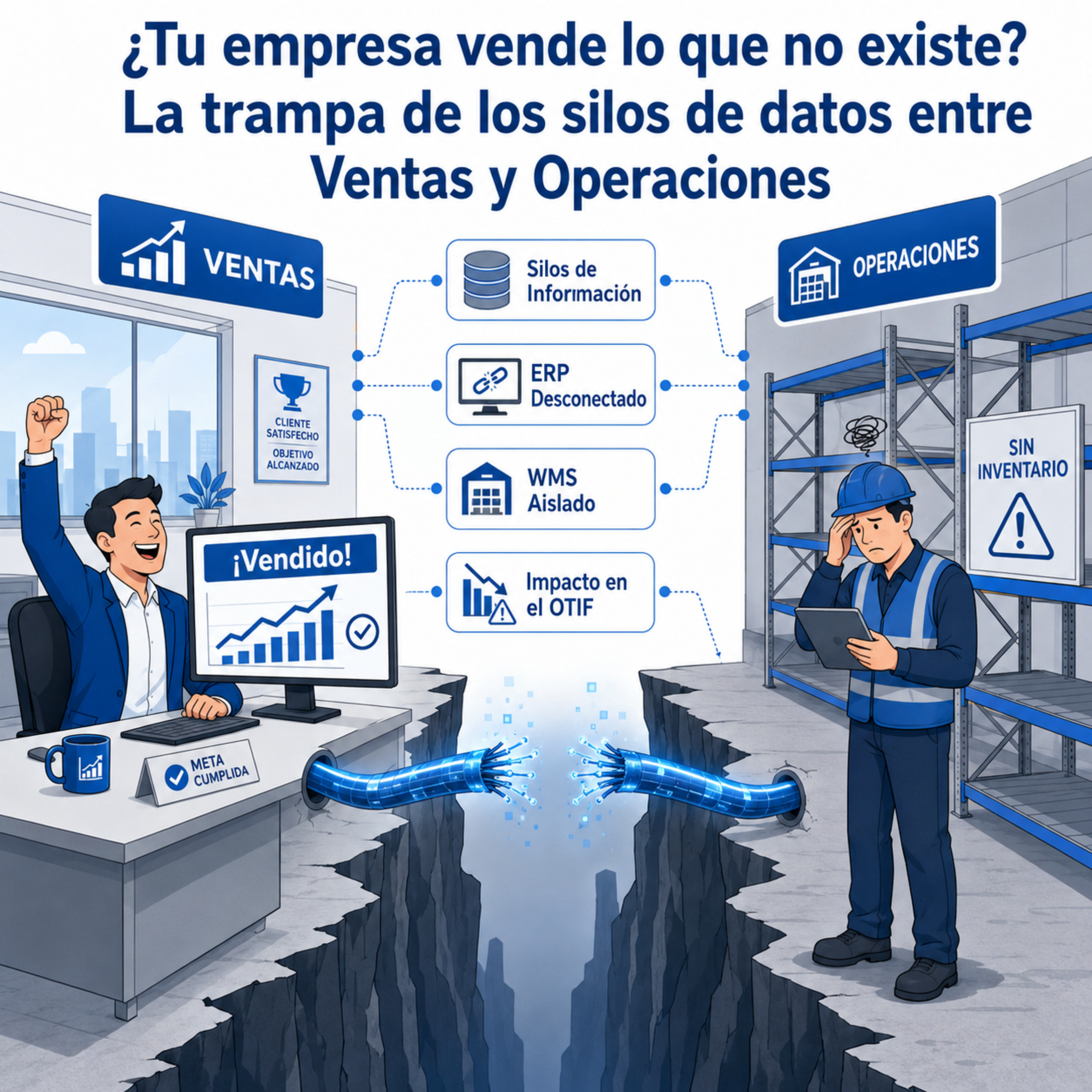 ¿Tu empresa vende lo que no existe? La trampa de los silos de datos entre Ventas y Operaciones