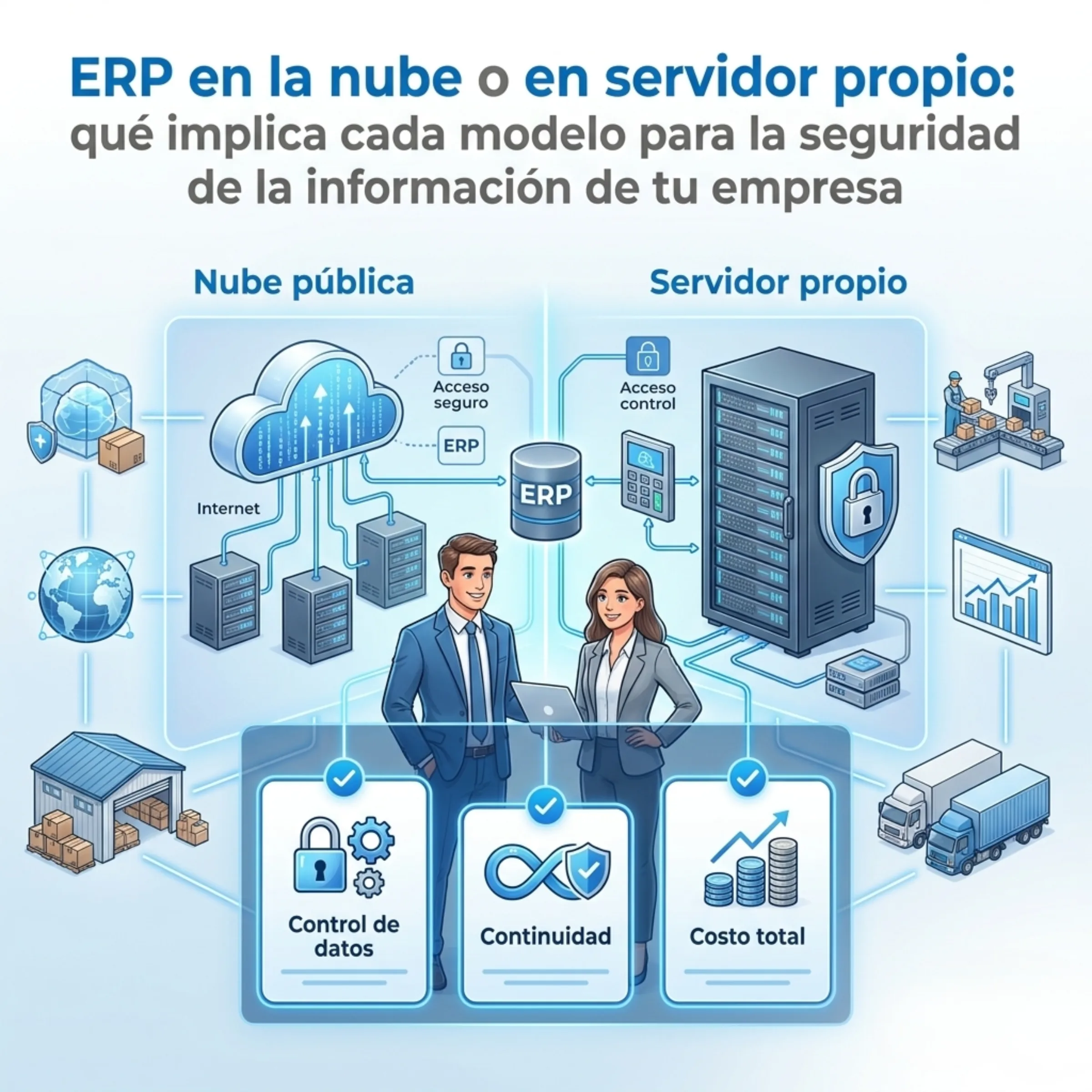 ERP in the Cloud or on Your Own Server: What Each Model Means for Your Company Information Security