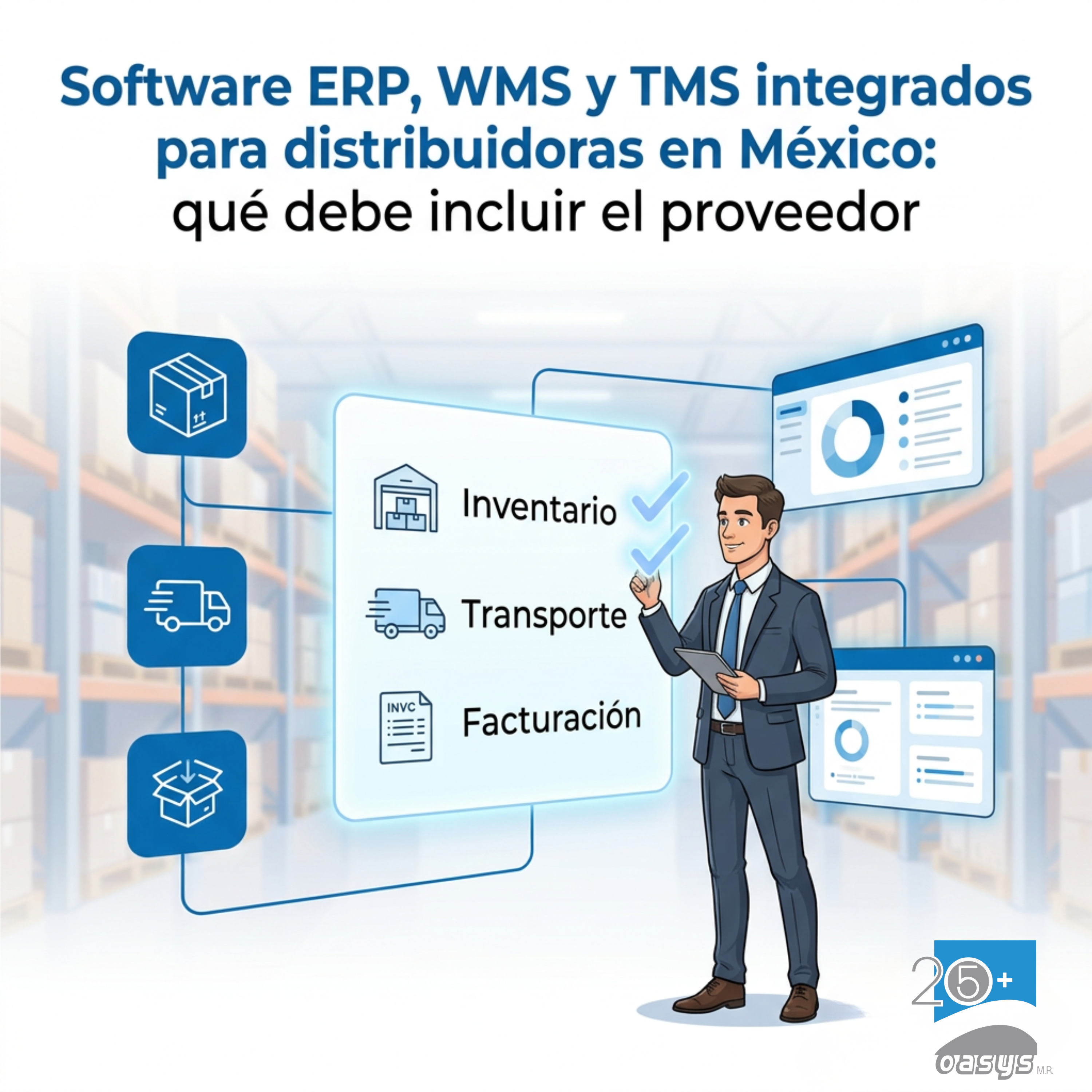 Software ERP, WMS y TMS integrados para distribuidoras en México: qué debe incluir el proveedor